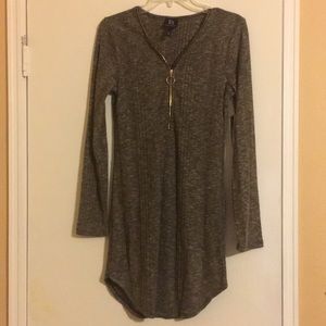Gray long sleeve dress